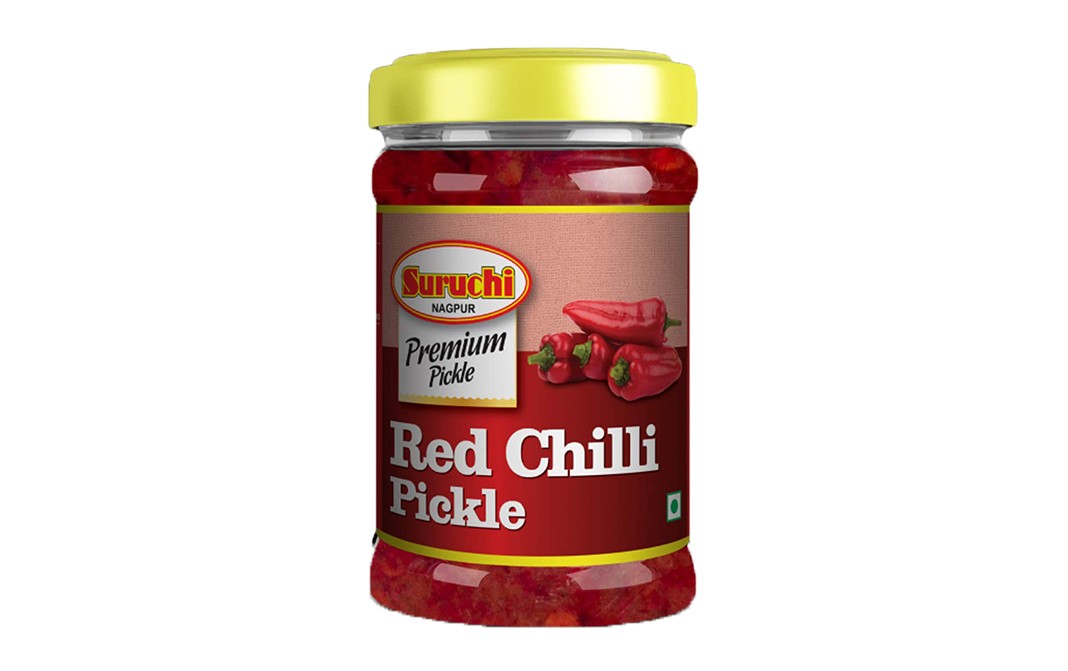 Suruchi Red Chilli Pickle   Plastic Jar  500 grams